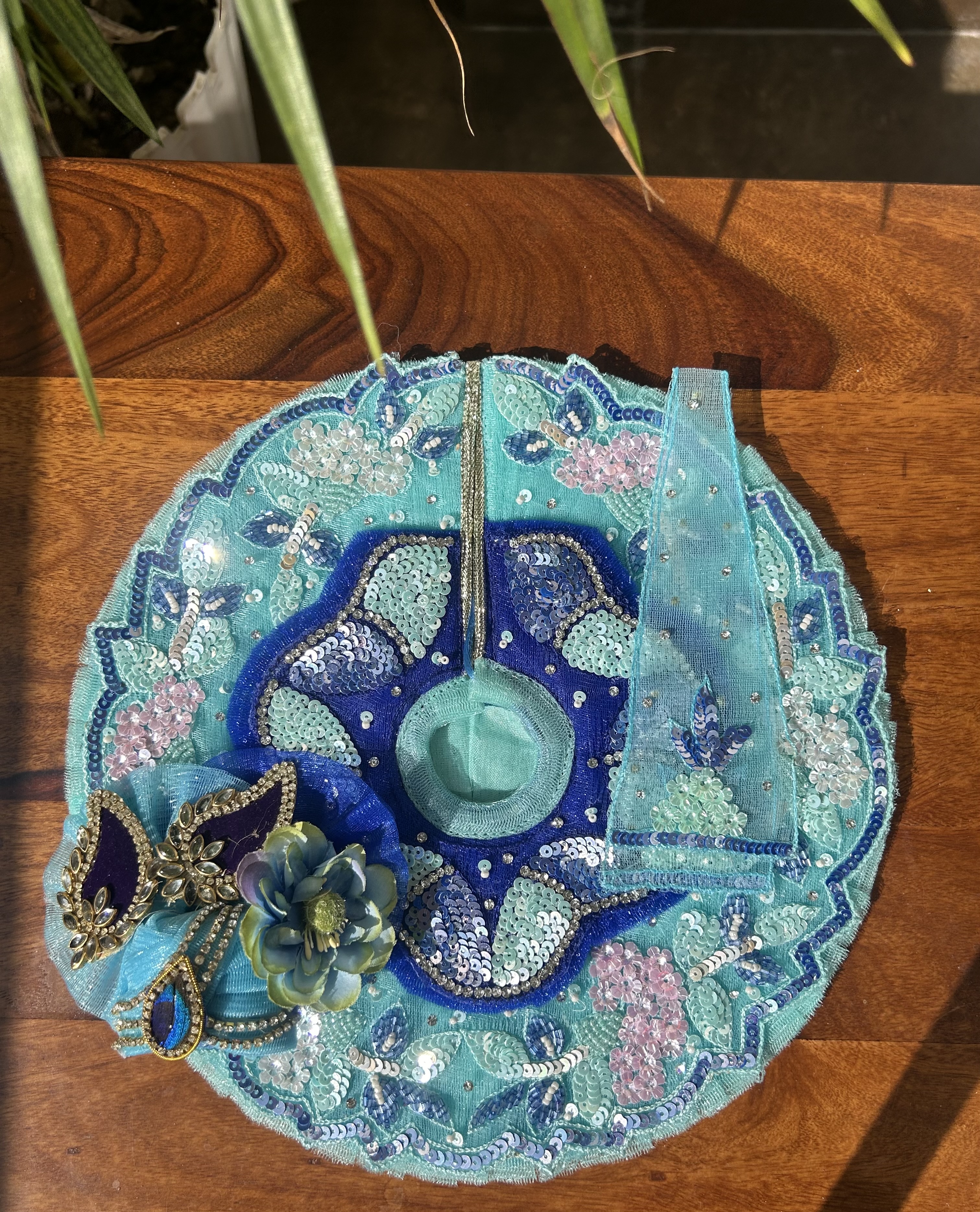 Sequence Ocean Blue Laddu Gopal Poshak