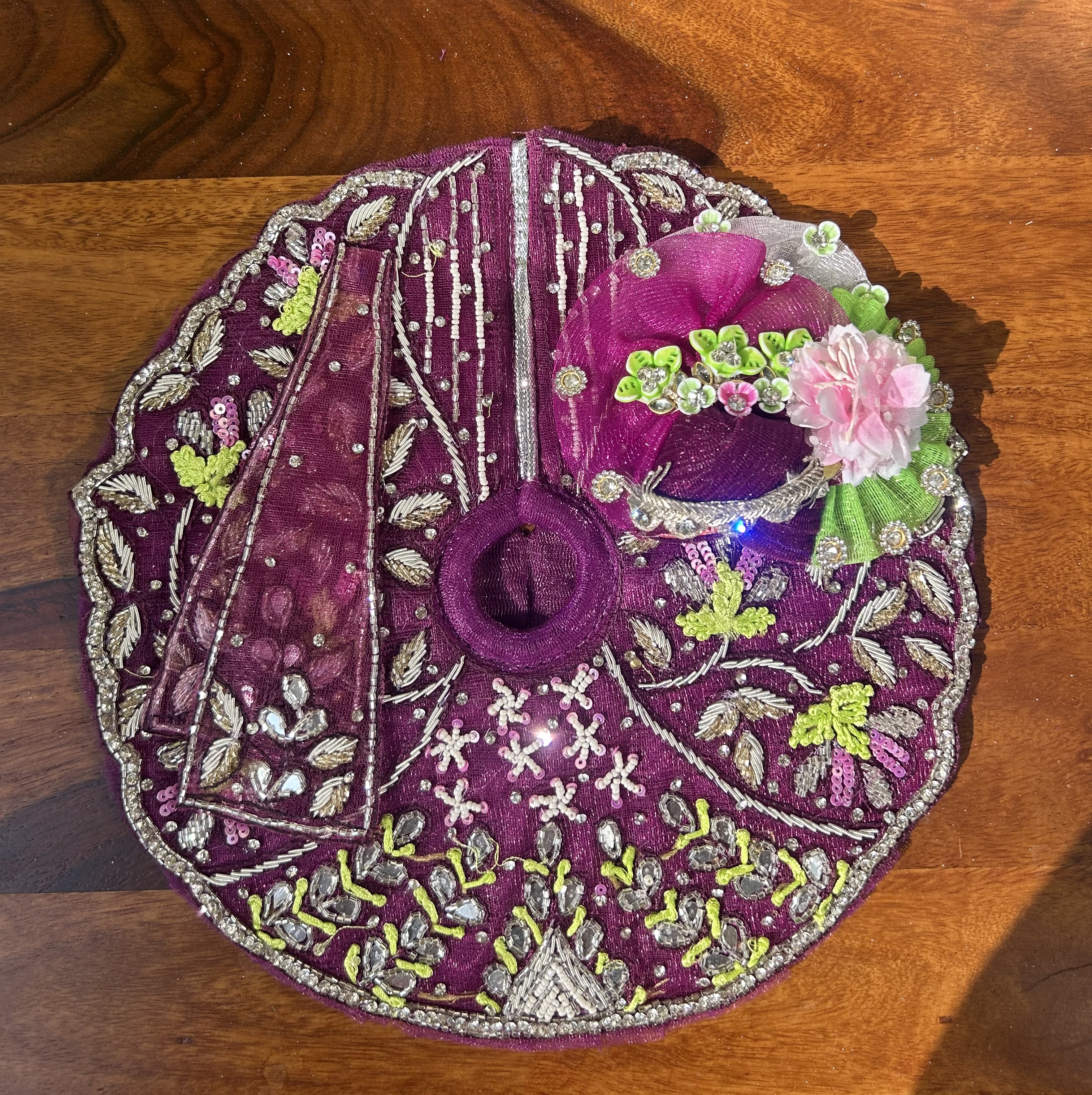 Heavy Embroidered Laddu Gopal Poshak with Pagri